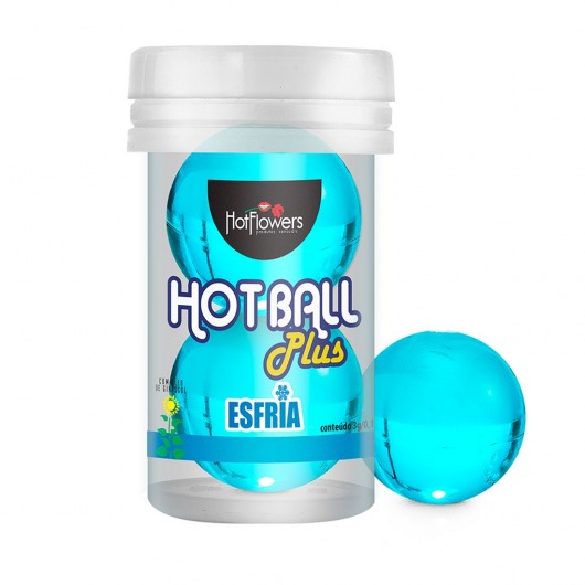 Лубрикант на масляной основе Hot Ball Plus с охлаждающим эффектом (2 шарика по 3 гр.) - HotFlowers - купить с доставкой в Новом Уренгое