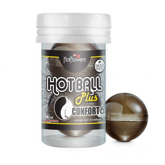 Анальный лубрикант на масляной основе Hot Ball Plus Conforto (2 шарика по 3 гр.) - HotFlowers - купить с доставкой в Новом Уренгое