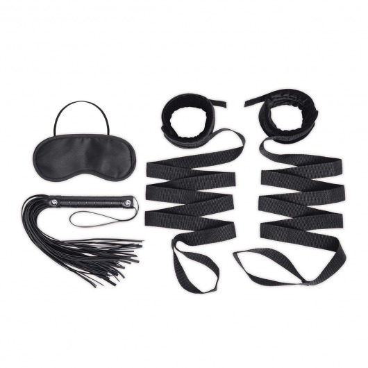 Эротический набор 4PC Bondage Bed Strap   Flogger Kit - Lux Fetish - купить с доставкой в Новом Уренгое