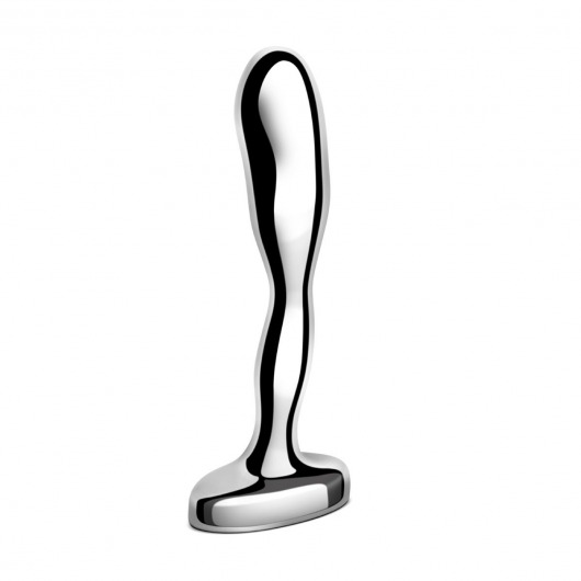 Стальной стимулятор простаты Stainless Steel Prostate Plug - 11,5 см. - b-Vibe - в Новом Уренгое купить с доставкой