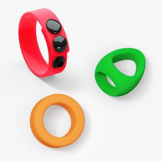 Набор из 3 разноцветных эрекционных колец Kit Neon Ring - Love to Love - в Новом Уренгое купить с доставкой