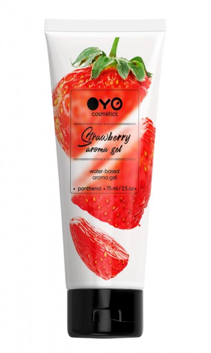 Лубрикант на водной основе OYO Aroma Gel Strawberry с ароматом клубники - 75 мл. - OYO - купить с доставкой в Новом Уренгое