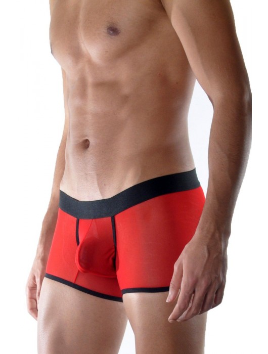 Красные мужские полупрозрачные трусы-боксеры - Don Moris купить с доставкой