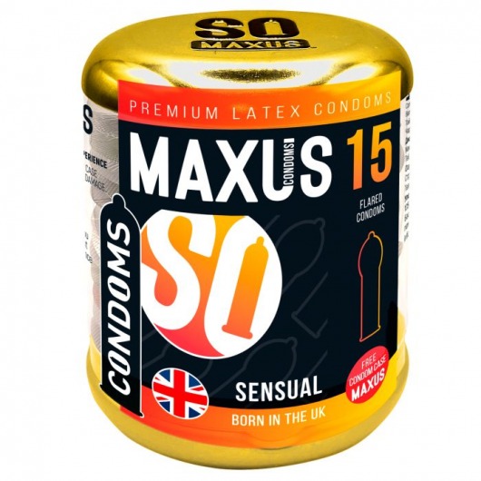 Презервативы анатомической формы Maxus Sensual - 15 шт. - Maxus - купить с доставкой в Новом Уренгое