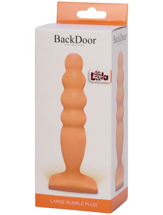 Телесный анальный стимулятор Large Bubble Plug - 14,5 см. - Lola Games