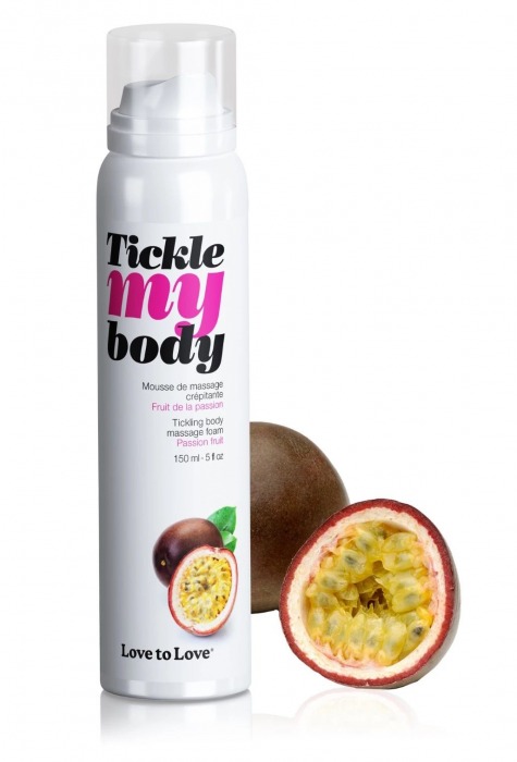 Массажная хрустящая пенка Tickle my body с ароматом маракуйи - 150 мл. - Love to Love - купить с доставкой в Новом Уренгое