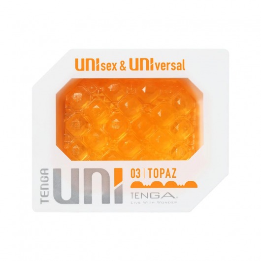 Оранжевый мастурбатор-стимулятор Tenga Uni Topaz - Tenga - в Новом Уренгое купить с доставкой