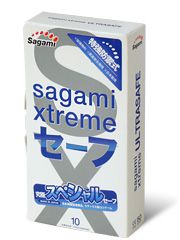 Презервативы Sagami Xtreme Ultrasafe с двойным количеством смазки - 10 шт. - Sagami - купить с доставкой в Новом Уренгое