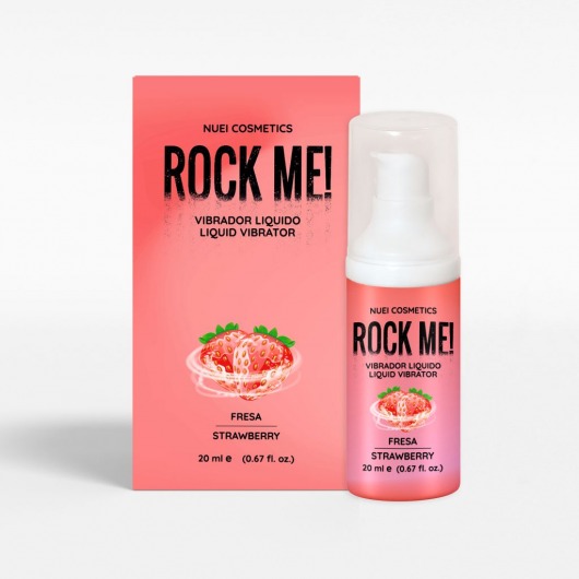 Жидкий вибратор Nuei Rock Me! с ароматом клубники - 20 мл. - Nuei cosmetics - купить с доставкой в Новом Уренгое