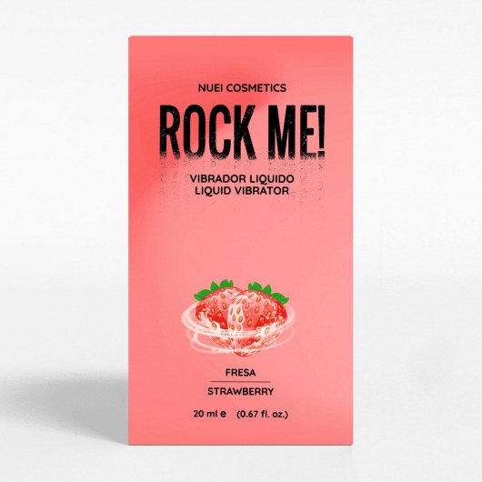 Жидкий вибратор Nuei Rock Me! с ароматом клубники - 20 мл. - Nuei cosmetics - купить с доставкой в Новом Уренгое