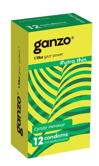 Ультратонкие презервативы Ganzo Ultra thin - 12 шт. - Ganzo - купить с доставкой в Новом Уренгое