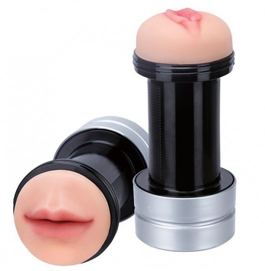 Двусторонний мастурбатор REALSTUFF 2 IN 1 HUMMER MOUTH   VAGINA - ротик и вагина - Dream Toys - в Новом Уренгое купить с доставкой