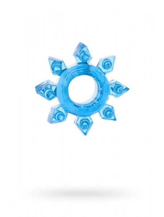 Голубая гелевая насадка-звезда - Toyfa Basic - в Новом Уренгое купить с доставкой
