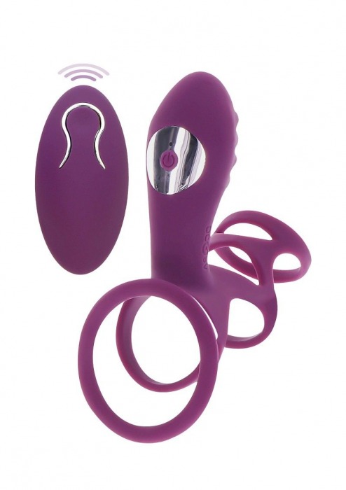 Фиолетовая эрекционная вибронасадка Halo Halo C-Ring Sleeve - Toy Joy - в Новом Уренгое купить с доставкой