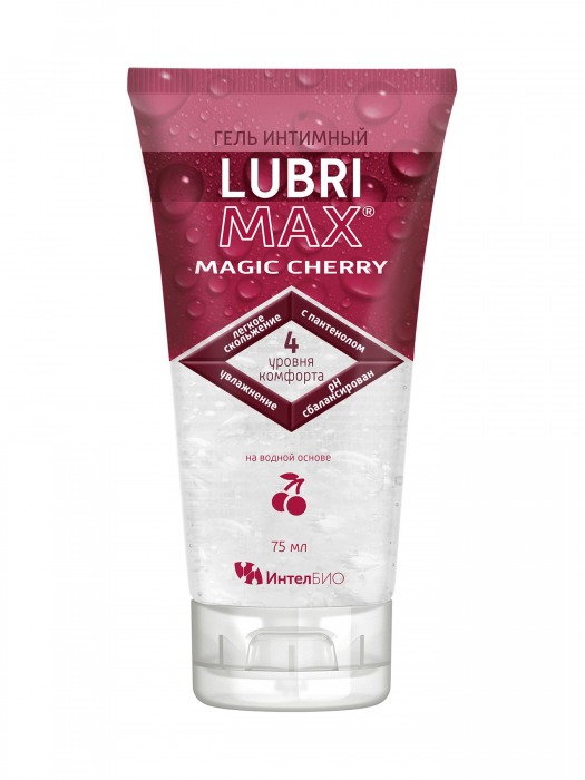 Интимный гель-смазка на водной основе Lubrimax Magic Cherry - 75 мл. - ИнтелБИО - купить с доставкой в Новом Уренгое