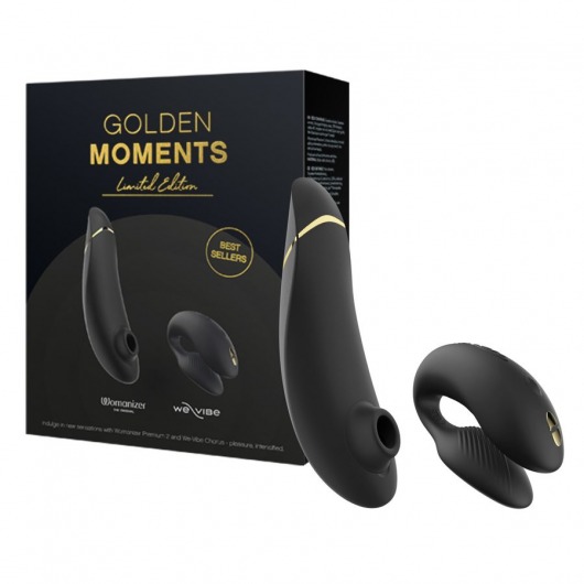 Набор для пар Golden Moments: Womanizer Premium 2 и We-Vibe Chorus - Womanizer купить в Новом Уренгое с доставкой в Orgasmix.ru Набор для пар Golden Moments: Womanizer Premium 2 и We-Vibe Chorus - Womanizer
