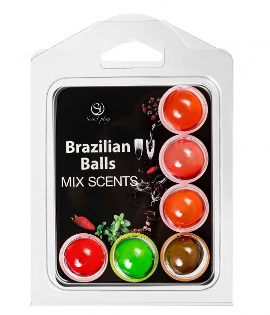 Набор из 6 шариков с ароматизированными массажными маслами Brazilian Balls - Secret Play - купить с доставкой в Новом Уренгое