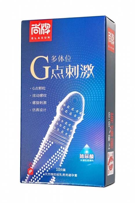 Ультратонкие презервативы Elasun G-spot stimulation с ребрами и точками - 10 шт. - Elasun - купить с доставкой в Новом Уренгое