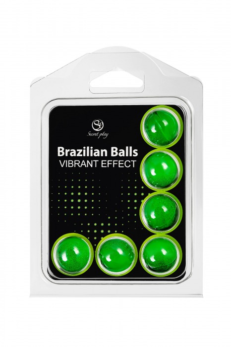 Набор из 6 шариков с массажным маслом Brazilian Balls с эффектом вибрации - Secret Play - купить с доставкой в Новом Уренгое