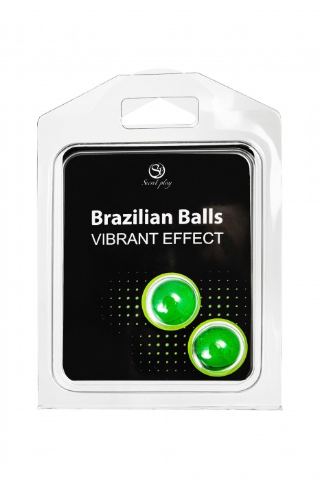 Набор из 2 шариков с массажным маслом Brazilian Balls с эффектом вибрации - Secret Play - купить с доставкой в Новом Уренгое