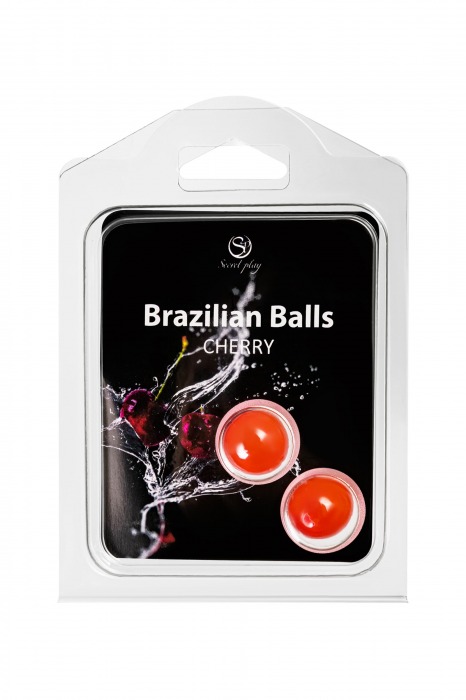 Набор из 2 шариков с массажным маслом Brazilian Balls с ароматом вишни - Secret Play - купить с доставкой в Новом Уренгое