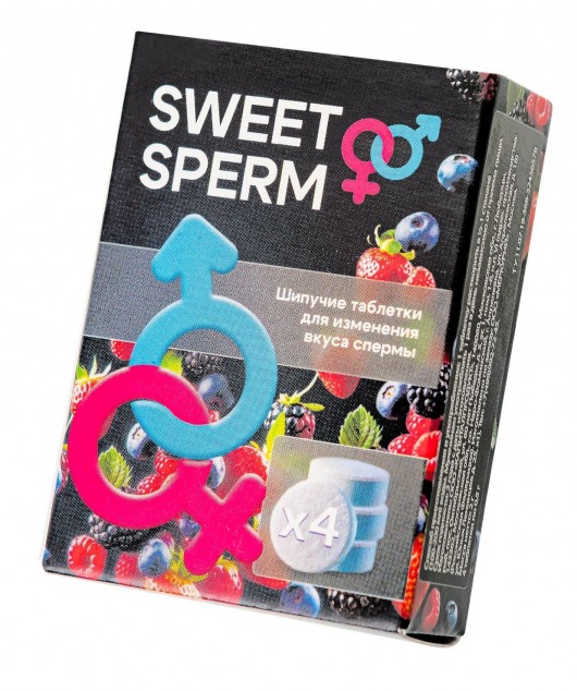 Шипучие таблетки для мужчин Sweet Sperm для изменения вкуса спермы (4 шт. по 0,5 гр.) - Капиталпродукт - купить с доставкой в Новом Уренгое