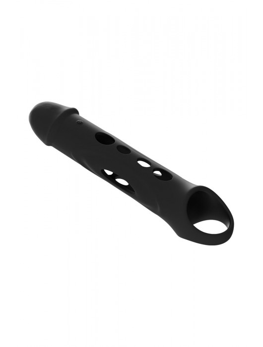 Черная насадка-удлинитель Vibrating Extender With Remote с вибрацией - Dream Toys - в Новом Уренгое купить с доставкой