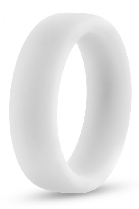 Белое люминесцентное эрекционное кольцо Silicone Glo Cock Ring - Blush Novelties - в Новом Уренгое купить с доставкой