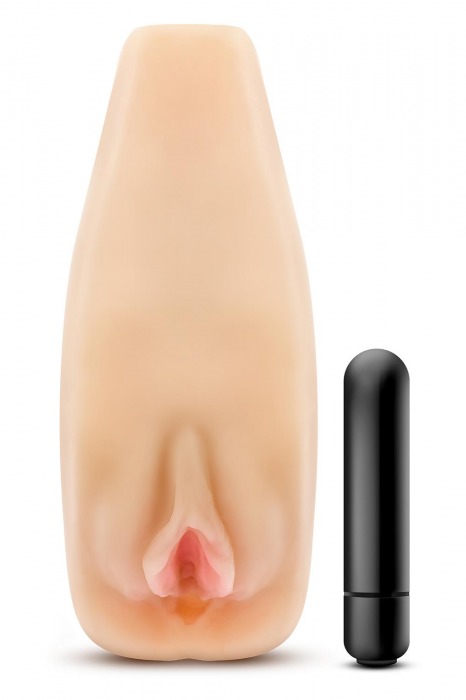 Мастурбатор-вагина с вибрацией Soft   Wet Natasha Realistic Beige Masturbator - Blush Novelties - в Новом Уренгое купить с доставкой