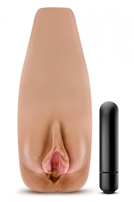 Маструбатор-вагина с вибрацией Soft   Wet Renata Realistic Tan Masturbator - Blush Novelties - в Новом Уренгое купить с доставкой