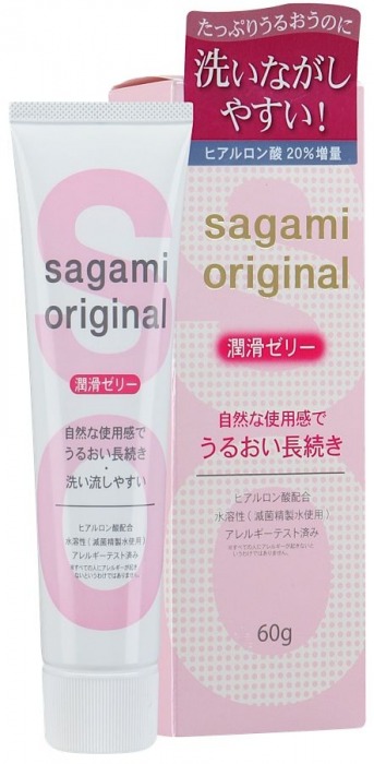 Гель-смазка на водной основе Sagami Original - 60 гр. - Sagami - купить с доставкой в Новом Уренгое