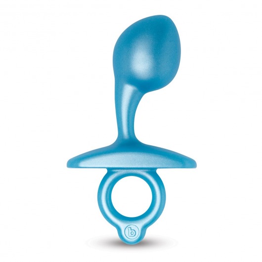 Голубая анальная пробка для массажа простаты Bulb Silicone Prostate Plug - 10,7 см. - b-Vibe - в Новом Уренгое купить с доставкой