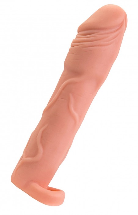 Телесная удлиняющая насадка с подхватом - 19 см. - ToyFa - в Новом Уренгое купить с доставкой