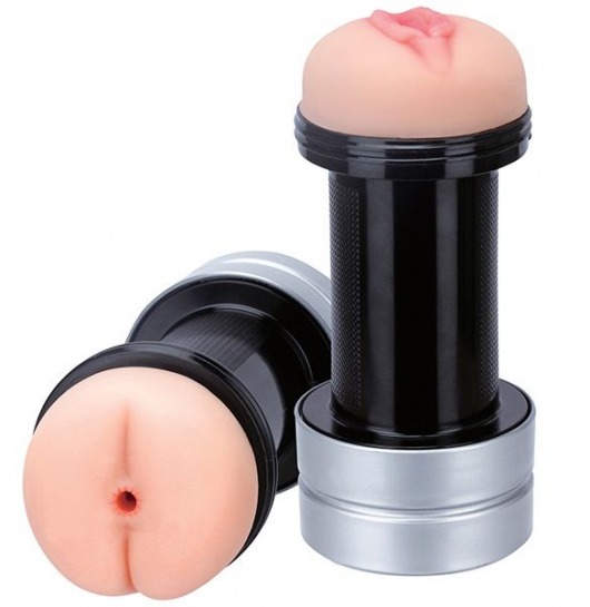 Мастурбатор 2-в-1 REALSTUFF 2 IN 1 HUMMER ANUS   VAGINA: вагина и анус - Dream Toys - в Новом Уренгое купить с доставкой