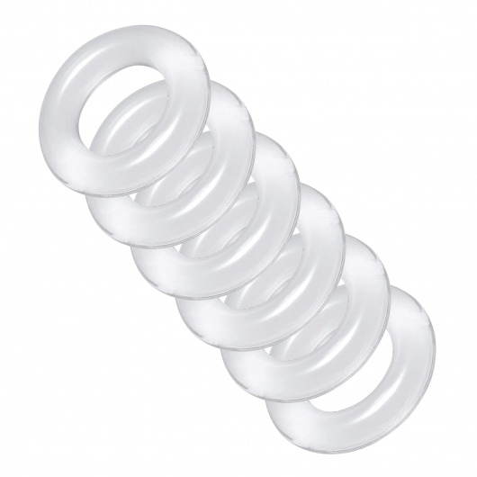 Комплект из 6 прозрачных эрекционных колец Ring Master Custom Ball Stretcher Kit - XR Brands - в Новом Уренгое купить с доставкой