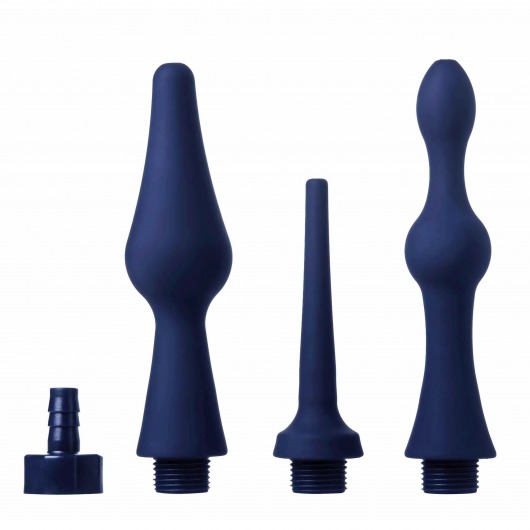 Набор из 3 универсальных насадок для анального душа Universal 3 Piece Silicone Enema Attachment Set - XR Brands - купить с доставкой в Новом Уренгое