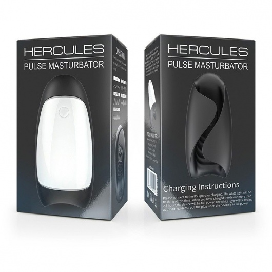 Черно-белый сквозной вибромастурбатор Hercules - Rends - в Новом Уренгое купить с доставкой