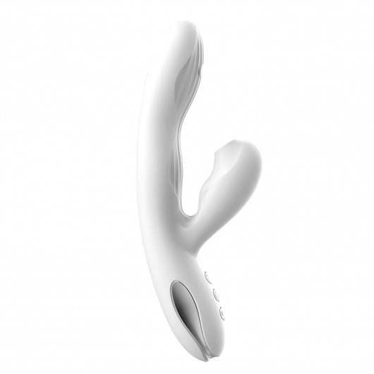 Белый вибратор-кролик Eria с вакуумной стимуляцией, функцией tapping и нагревом - 21,5 см. - BeYourLover купить в Новом Уренгое с доставкой в Orgasmix.ru Белый вибратор-кролик Eria с вакуумной стимуляцией, функцией tapping и нагревом - 21,5 см. - BeYourLover