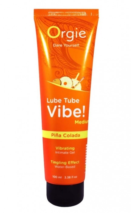 Гель с эффектом вибрации Lube Tube Vibe Medium Pina Colada - 100 мл. - ORGIE - купить с доставкой в Новом Уренгое