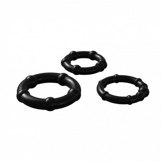 Набор из 3 черных эрекционных колец Babooom Ring Set - Adrien Lastic - в Новом Уренгое купить с доставкой