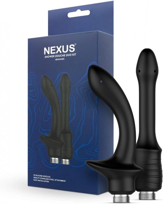 Набор из 2 насадок для анального душа Shower Douche Duo Kit Beginner - Nexus Range - купить с доставкой в Новом Уренгое