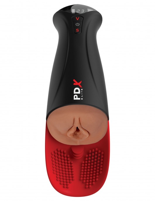 Мастурбатор-вагина в колбе с вибрацией Fuck-O-Matic Pro XL - Pipedream - в Новом Уренгое купить с доставкой