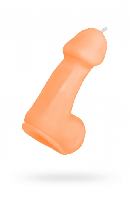 Оранжевая свеча в форме пениса - 47 гр. - Pecado - купить с доставкой в Новом Уренгое