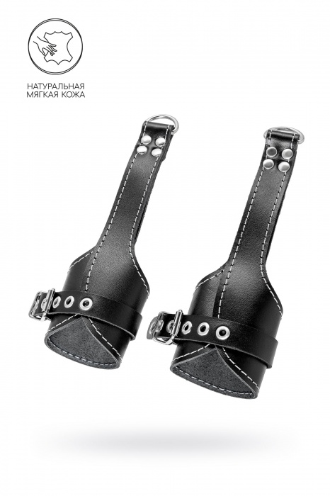 Черные подвесы с белой строчкой - Pecado - купить с доставкой в Новом Уренгое