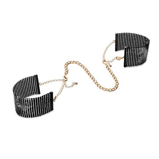 Чёрные дизайнерские наручники Desir Metallique Handcuffs Bijoux - Bijoux Indiscrets - купить с доставкой в Новом Уренгое