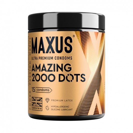 Точечные презервативы MAXUS 2000 Amazing Dots с железным кейсом - 15 шт. - Maxus - купить с доставкой в Новом Уренгое