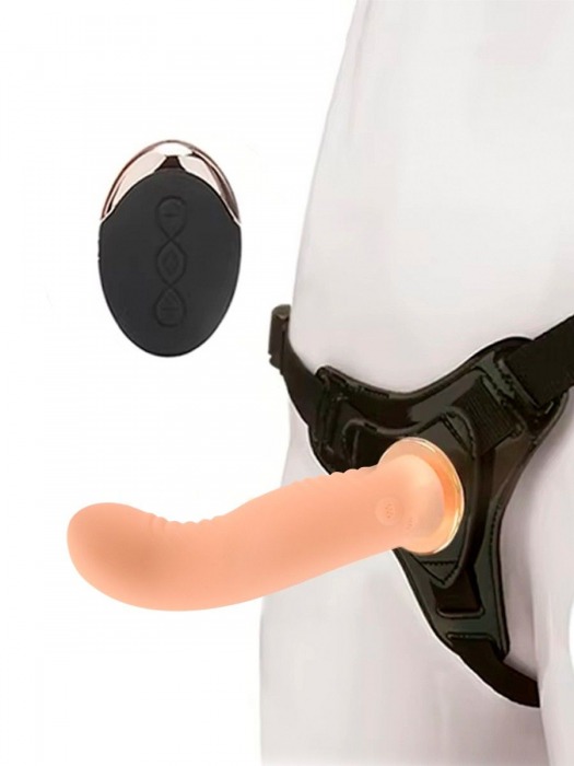 Женский вибрострапон со съемной насадкой и пультом ДУ - Erokay - купить с доставкой в Новом Уренгое