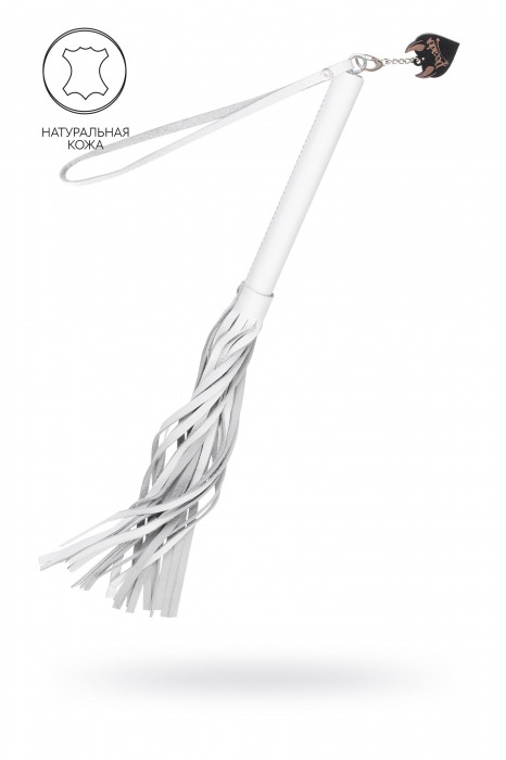 Белая кожаная плеть - 50 см. - Pecado - купить с доставкой в Новом Уренгое