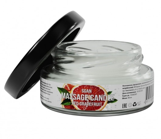 Массажная свеча «Красный грейпфрут» - 50 мл. - SGAN - купить с доставкой в Новом Уренгое