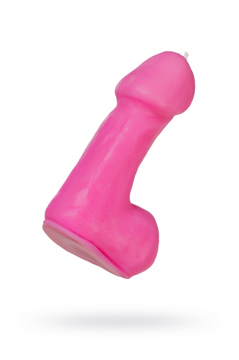 Розовая свеча в форме пениса - 47 гр. - Pecado - купить с доставкой в Новом Уренгое